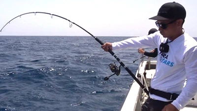 Fighting a fish with the GTV 86